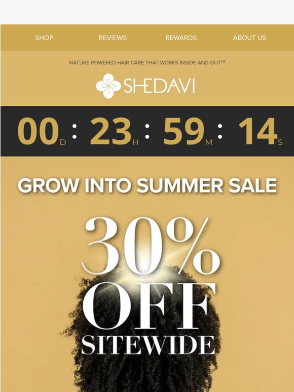 30% OFF Your Summer Hair Regimen ☀️