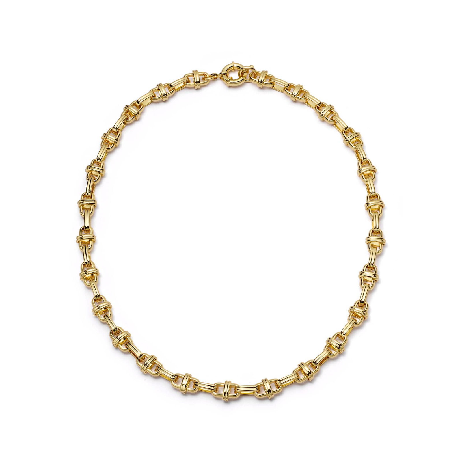 Image of Polly Lock Chain Necklace 18ct Gold Plate