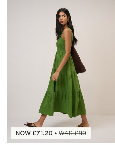 Green Sleeveless Charlie Midi Dress