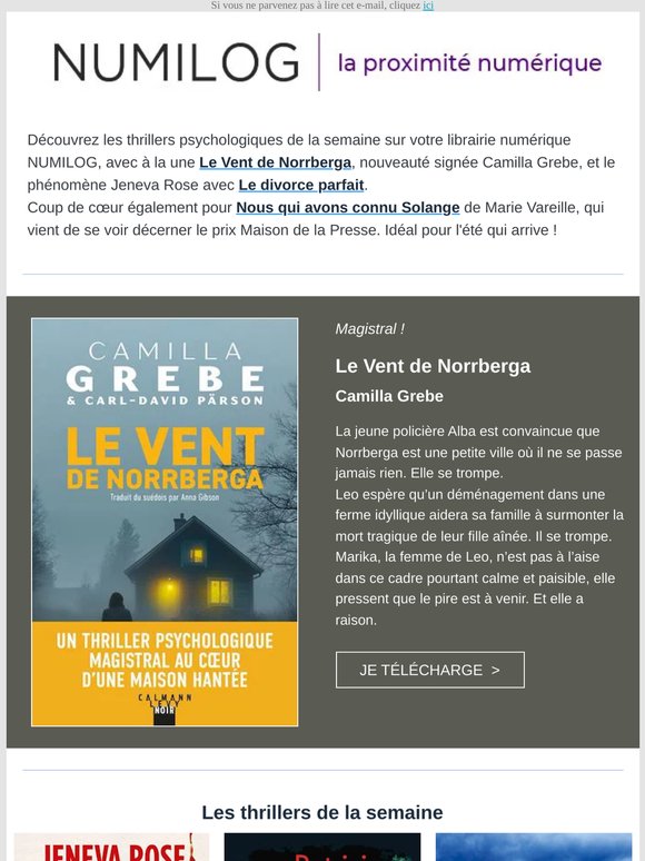 La sélection de la semaine... à découvrir sans tarder