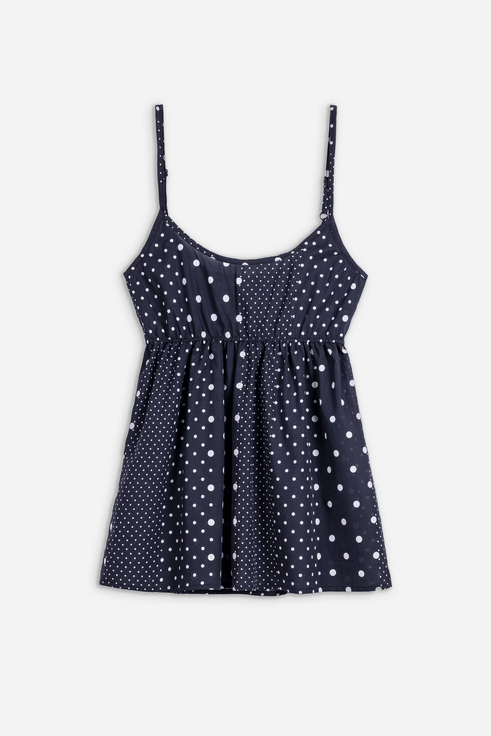 Image of Polka Dot Cotton Cami Top  | Black