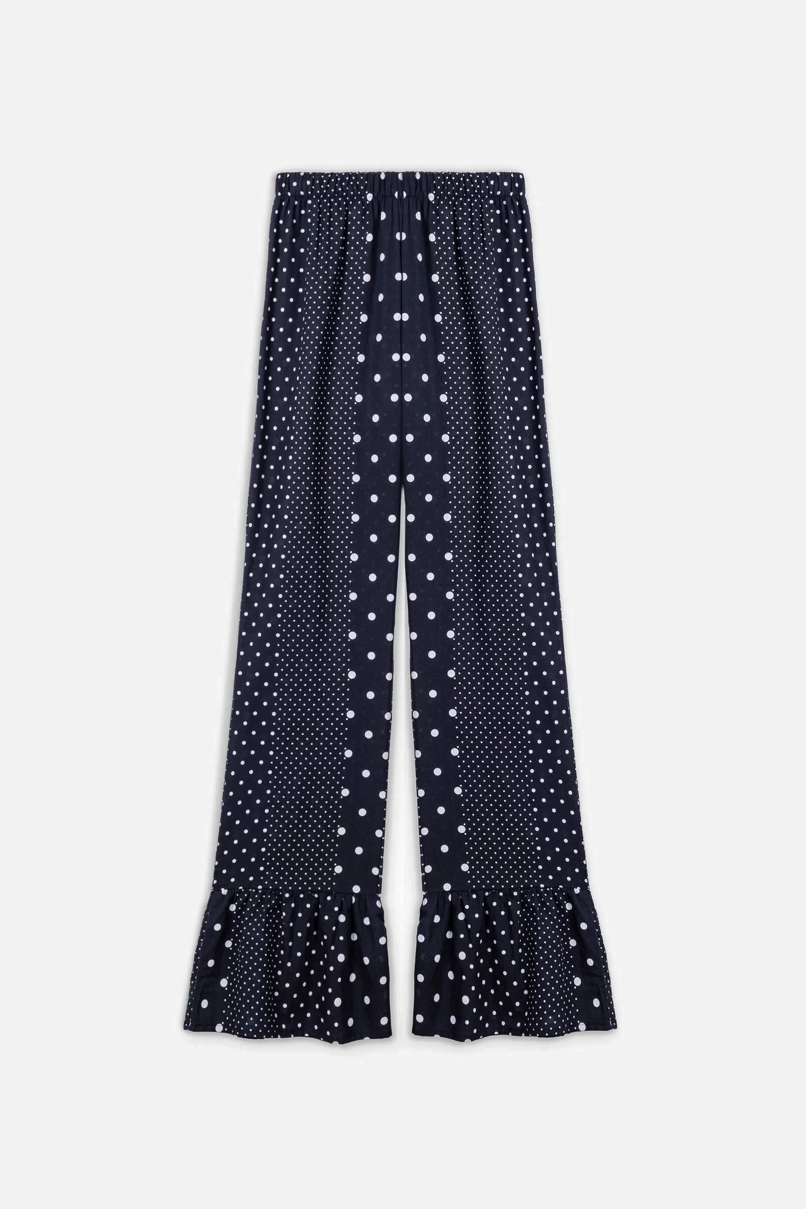 Image of Polka Dot Cotton Pants  | Black