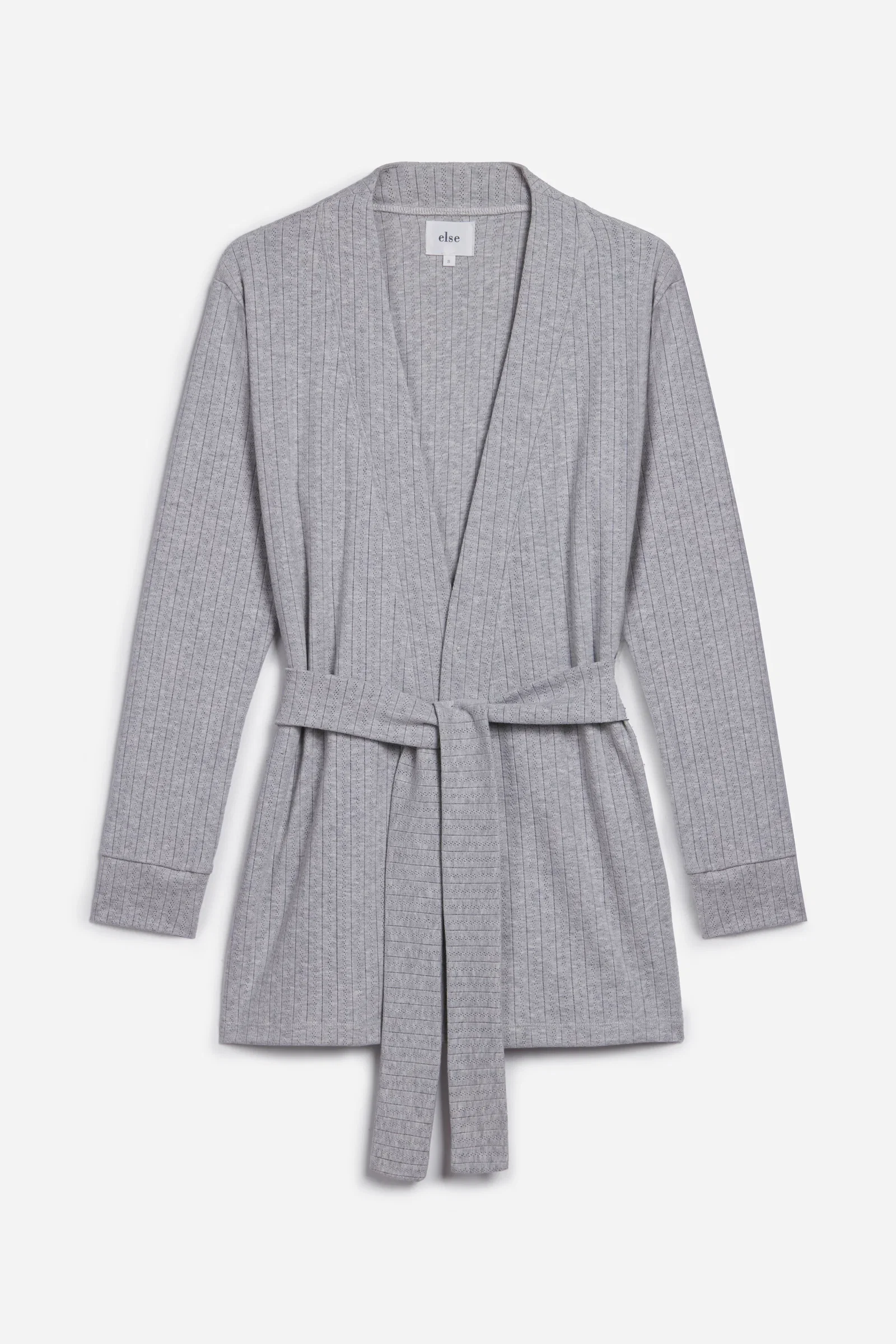 Image of Pointelle Lounge Robe | Heather Grey