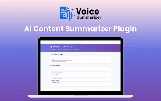 Voice Summarizer – AI Content Summarizer Plugin | Lifetime Access