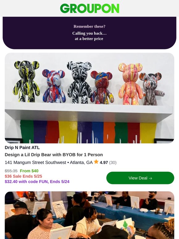 Design a Lil Drip Bear with BYOB for 1 Person - Promo Code savings inside. Check it out.