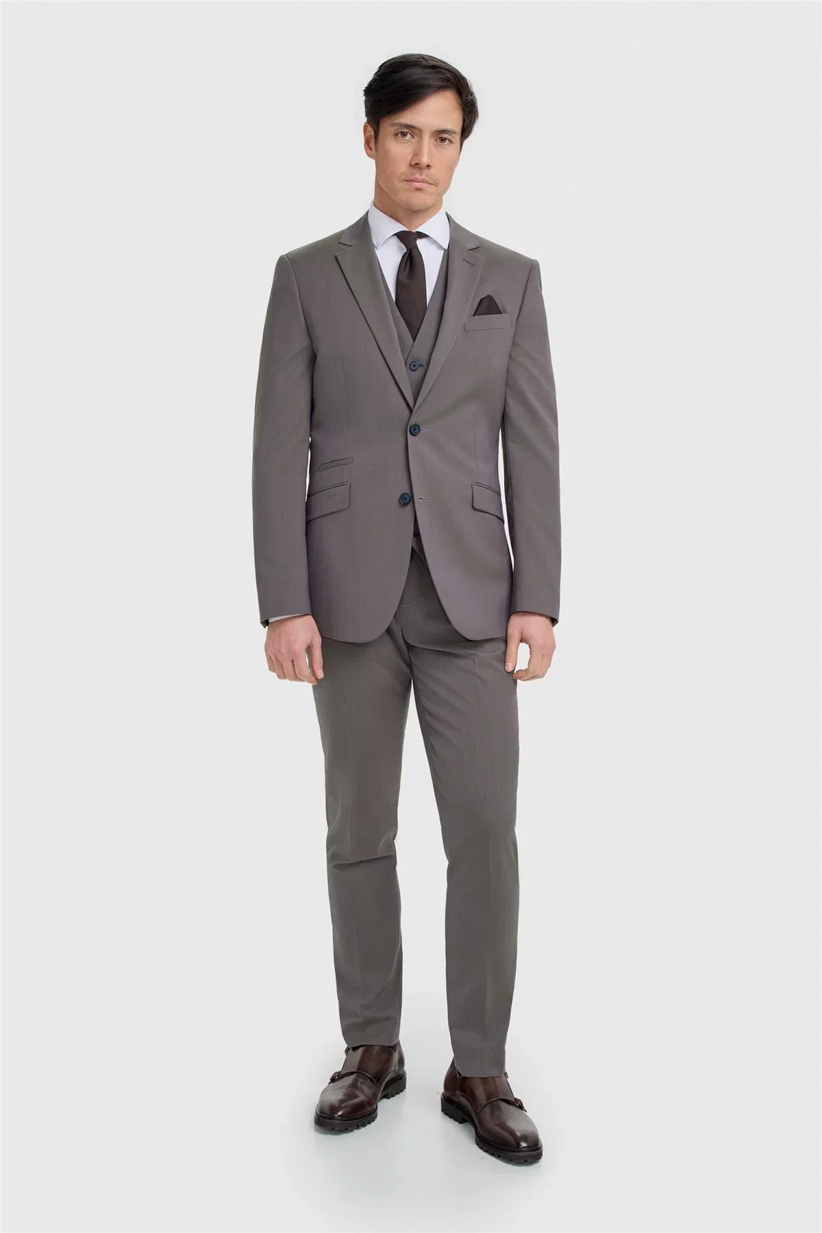 Image of Bond Wool Rich Hazel Three Piece Suit