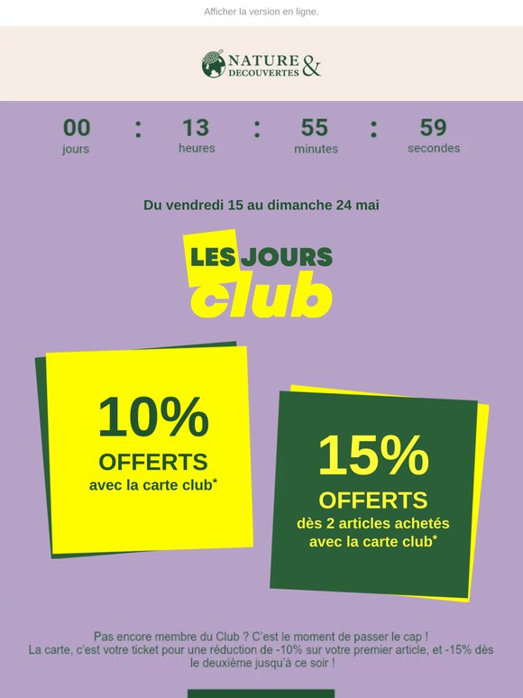 Dernier jour pour en profiter ⏰