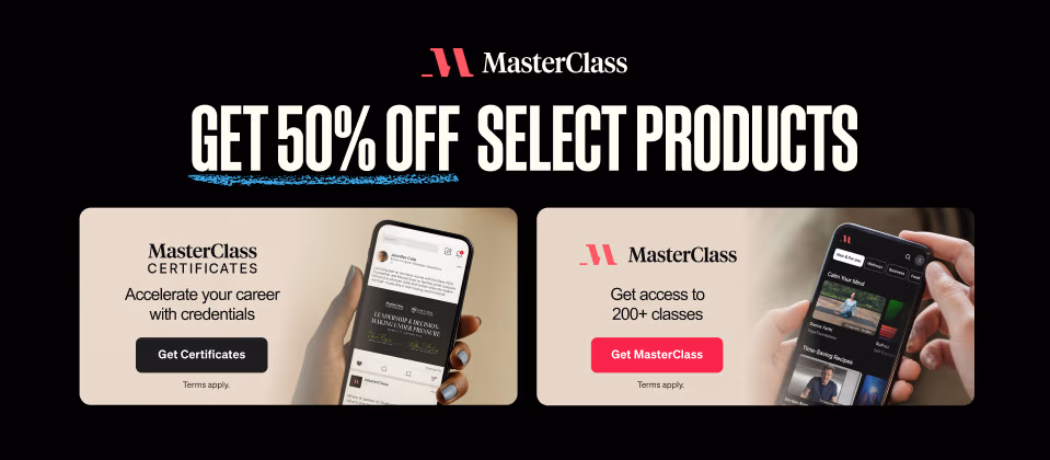 Get 50% off select products. Terms apply.