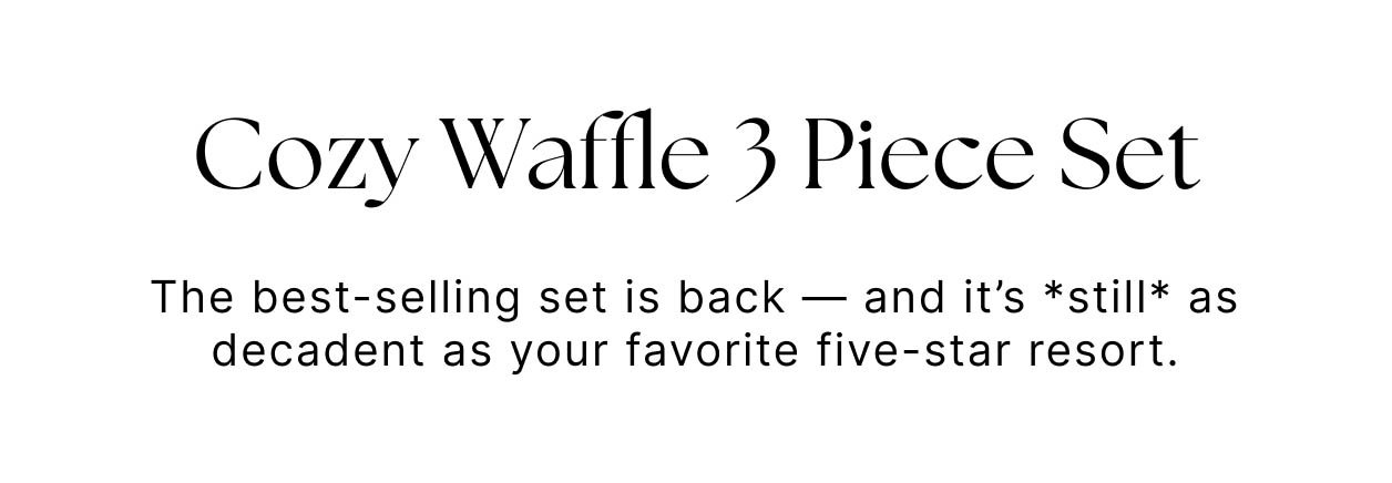 Cozy Waffle 3 Piece Set