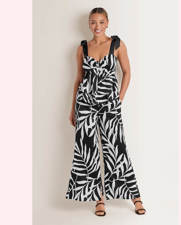 Tiered Ruffle Tank + Printed Pant