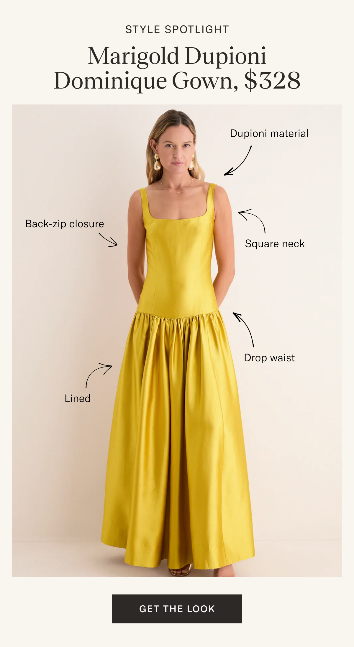 Marigold Dupioni Dominique Gown