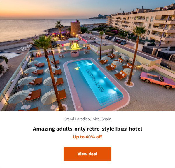 Amazing adults-only retro-style Ibiza hotel