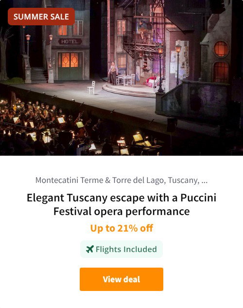 Elegant Tuscany escape with a Puccini Festival opera performance