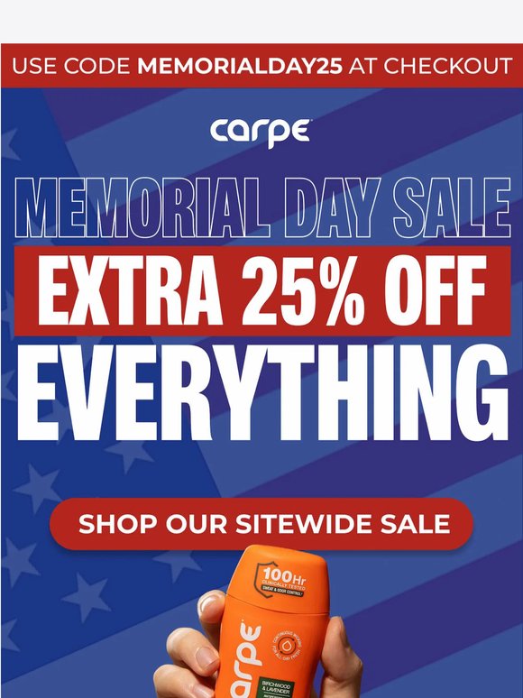 SITEWIDE SALE: Extra 25% OFF