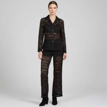 Black Floral Lace Giselle Shir
