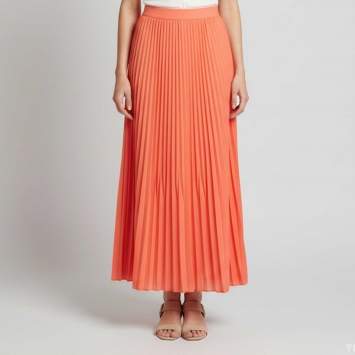 Bright Pink Crepe Plisse Maxi 