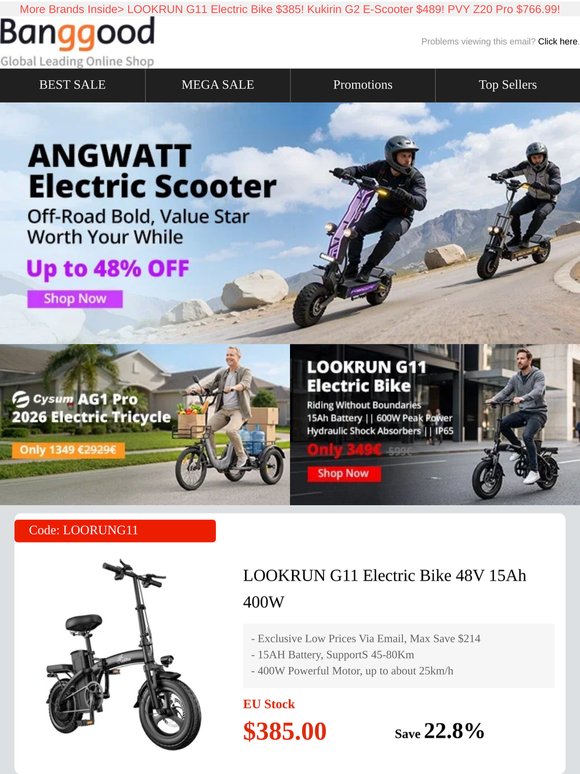 [Up to 48% OFF] ANGWATT Electric Scooter: Conquer Any Terrain! ️