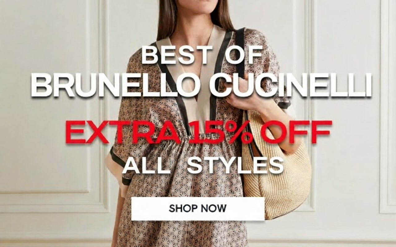 Brunello Cucinelli sale: Extra 15% off all styles. Shop now.