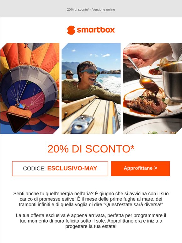 −20% esclusivo per te ✨