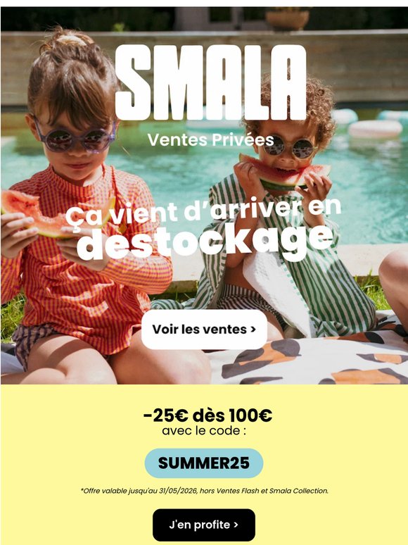 😜 Smala-lalalère : -25€ sur nos ventes privées créateurs