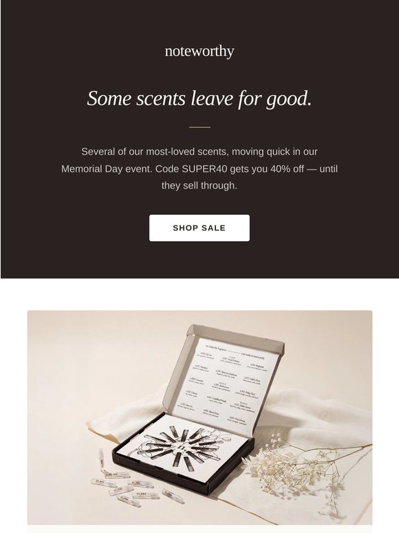 Top Scents Selling Fast at 40% Off