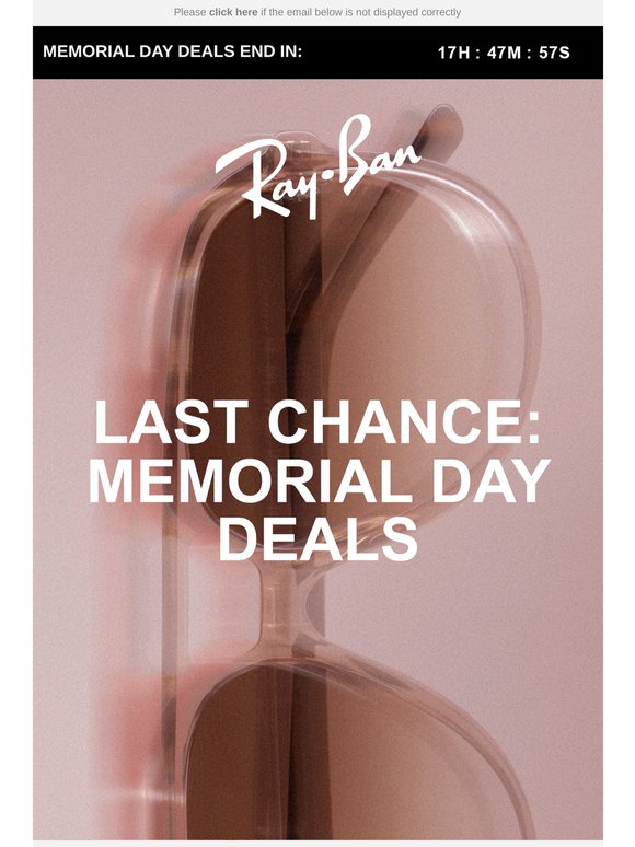 Final Call for Memorial Day Deals