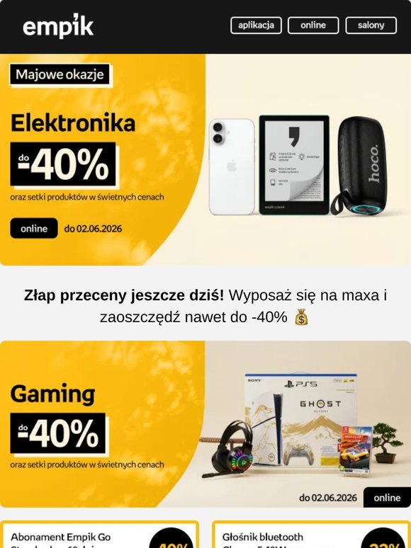 💻 Promocje do -40% dla graczy, tech fanów i nie tylko! Sprawdź!