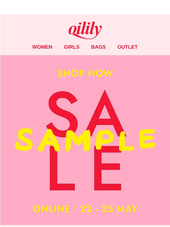 Shop the Online Sample Sale now