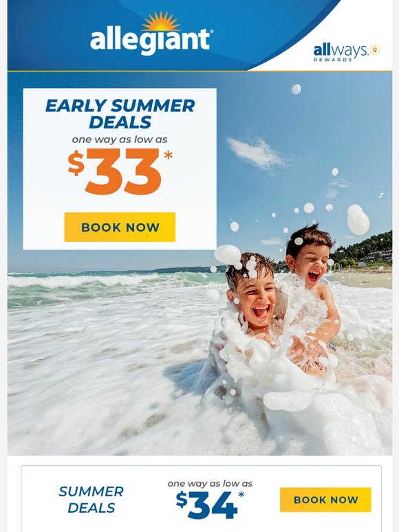 Low Fares From $33 One Way