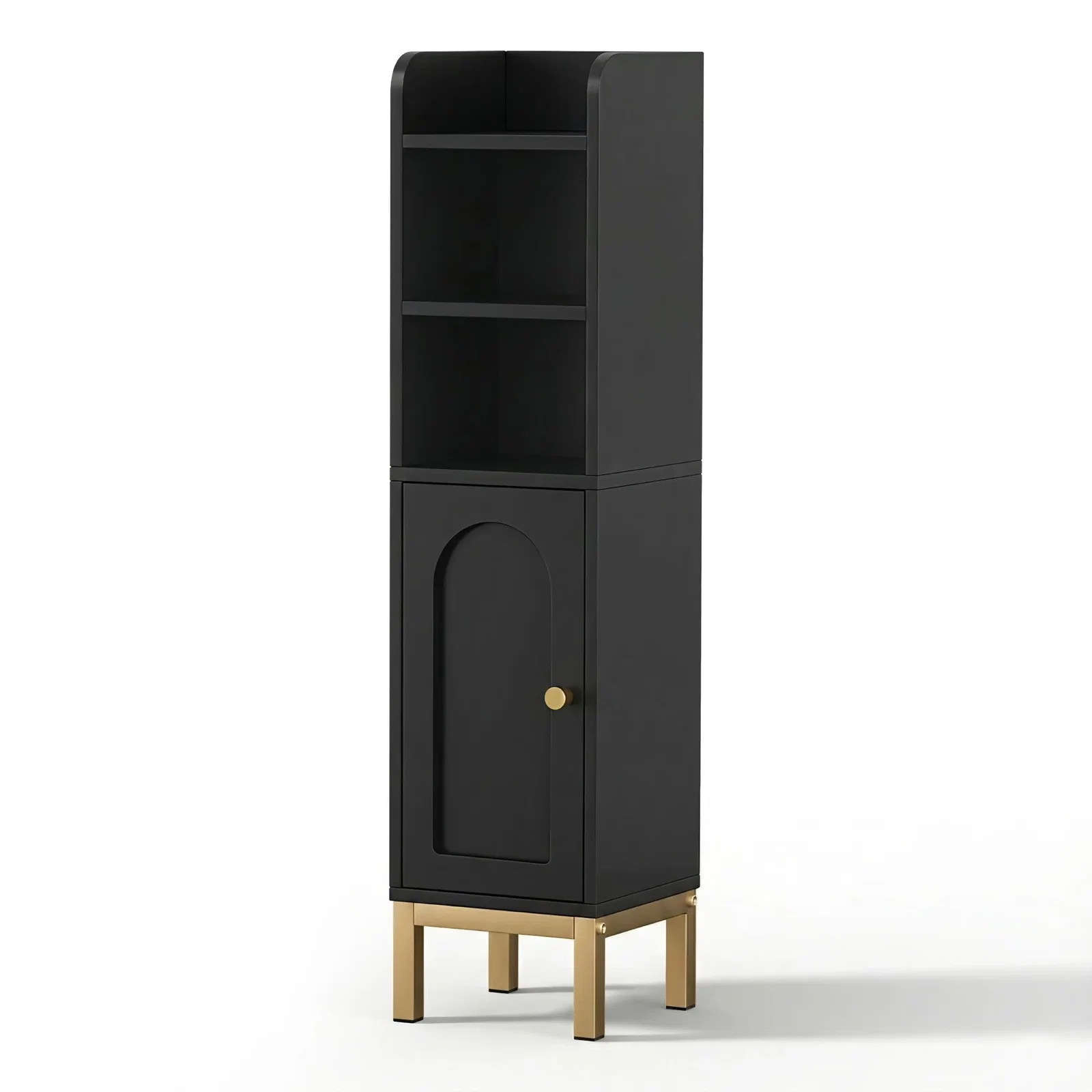 Artiss 2X Bathroom Storage Cabinet Floor Organizer Toilet Corner Adjustable Black