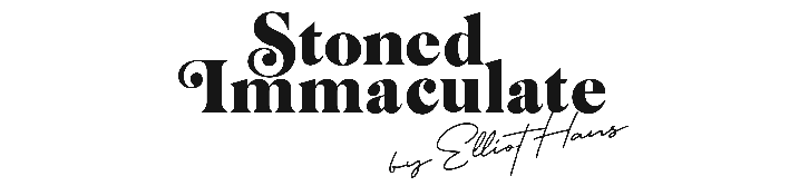 "Stoned Immaculate by Elliot Haus" in brown text.