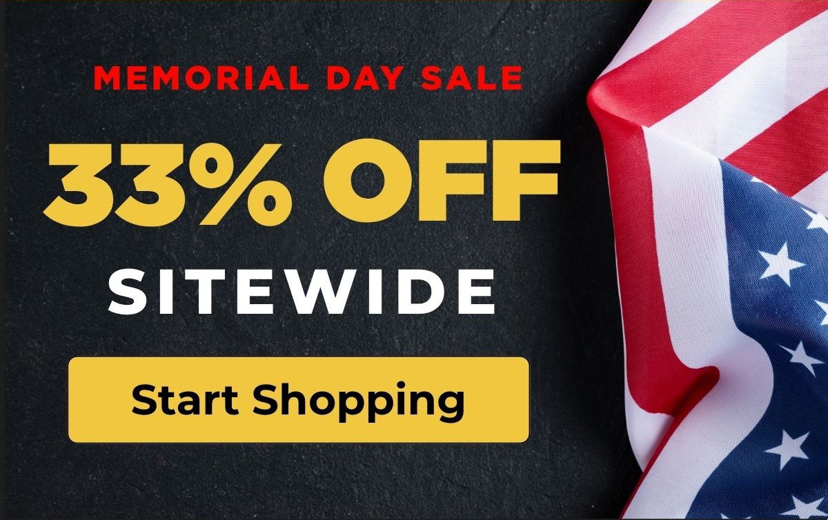Memorial Day Sale - 33% off Sitewide - Shop Deal