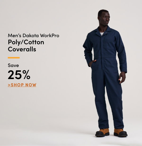 Men's Dakota WorkPro Poly/Cotton Coveralls Save 25%