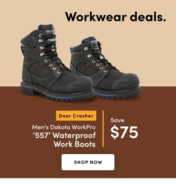 Door Crasher Men's Dakota WorkPro '557' Waterproof Work Boots Save $75