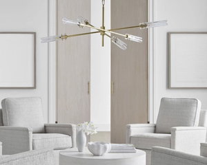 AERIN Casoria LED 45.75 inch Hand-Rubbed Antique Brass Radial Chandelier Ceiling Light, XL