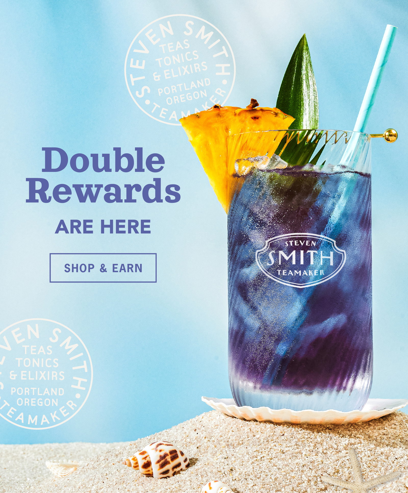 Header: Double rewards are here  Subheading: 2 Days, Double the Rewards  CTA: Shop & Earn 