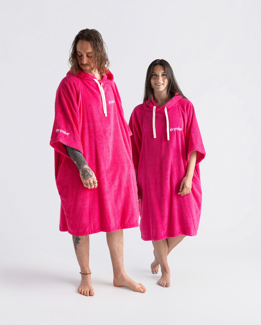 Dryrobe® Organic Towel Robe in Hot Pink