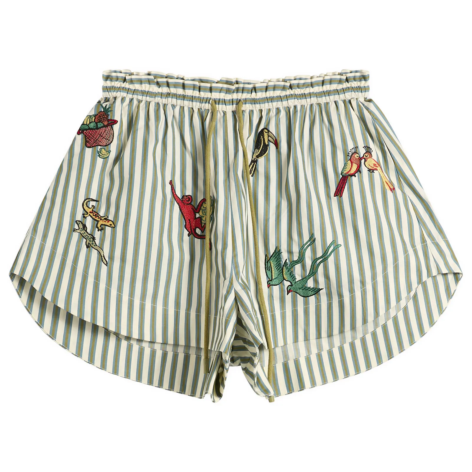 ALÉMAIS Bisou Embroidered Shorts