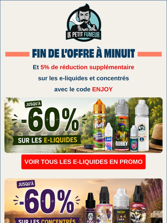 ⚠️ Ce soir minuit : fin des promos + 5% bonus !