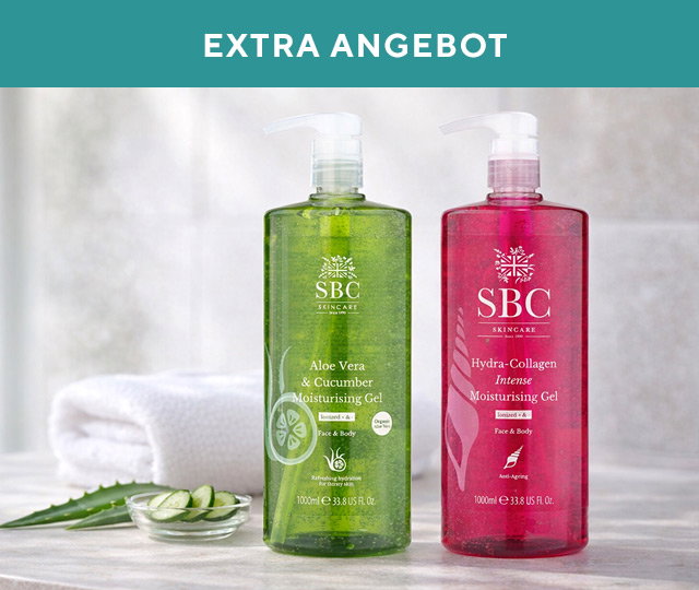 Extra-Angebot: 281305, SBC Moisturising Gel Duo Aloe Vera & Cucumber, Hydra-Collagen Intense je 1L