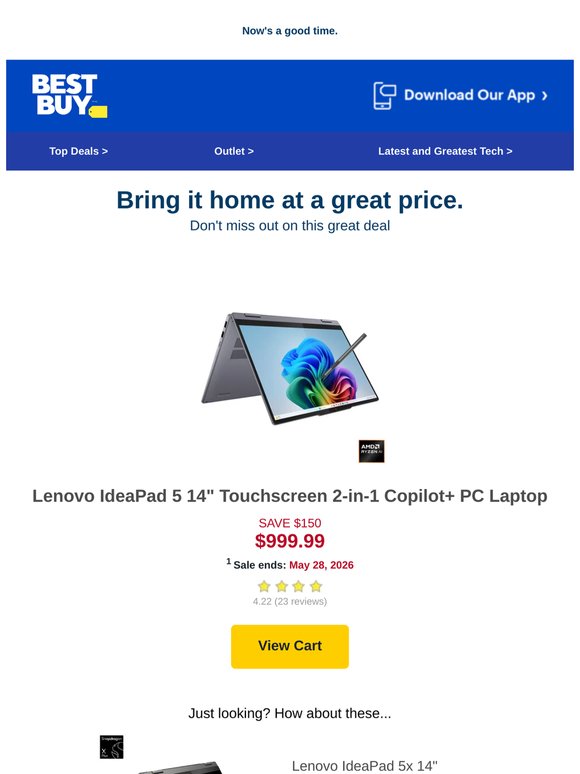 There's a sale on something in your cart.