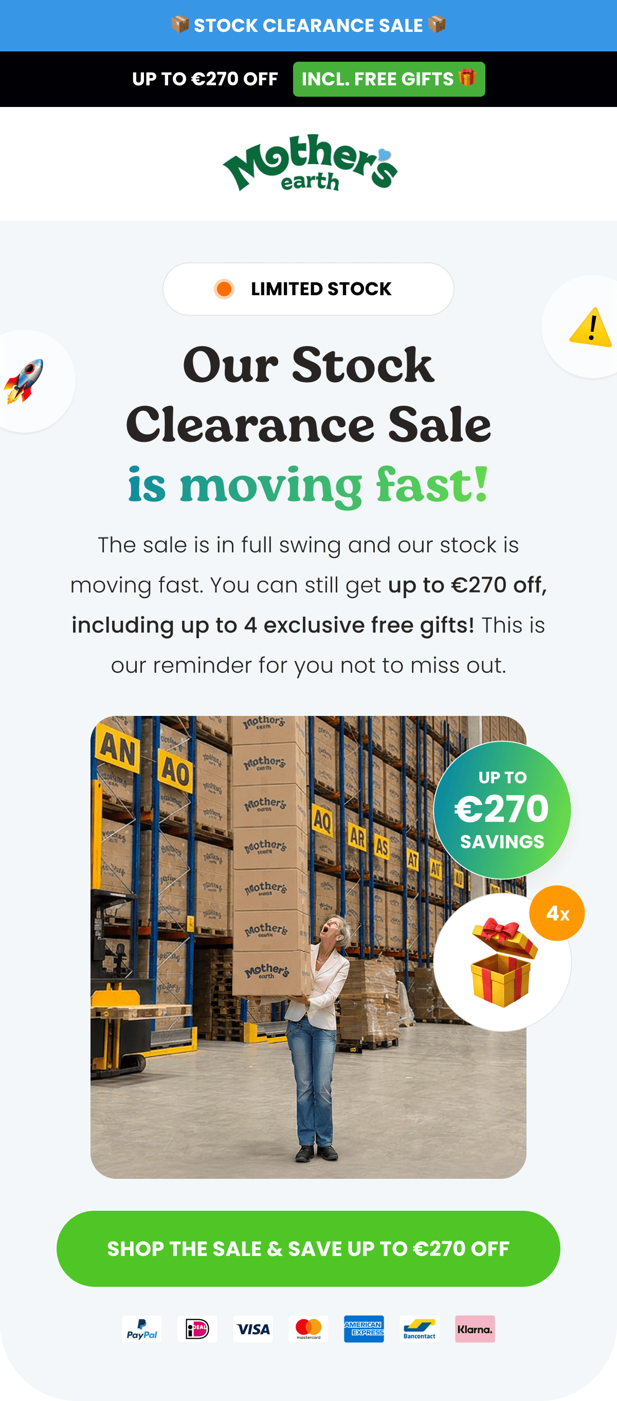 Our Stock Clearance Sale is moving fast!