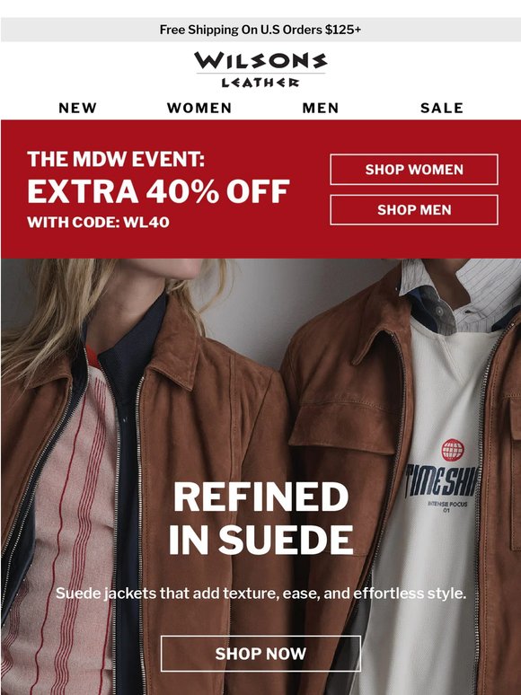 Refined In Suede: Extra 40% Off!