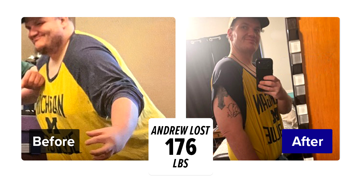 andrew lost 176 lbs
