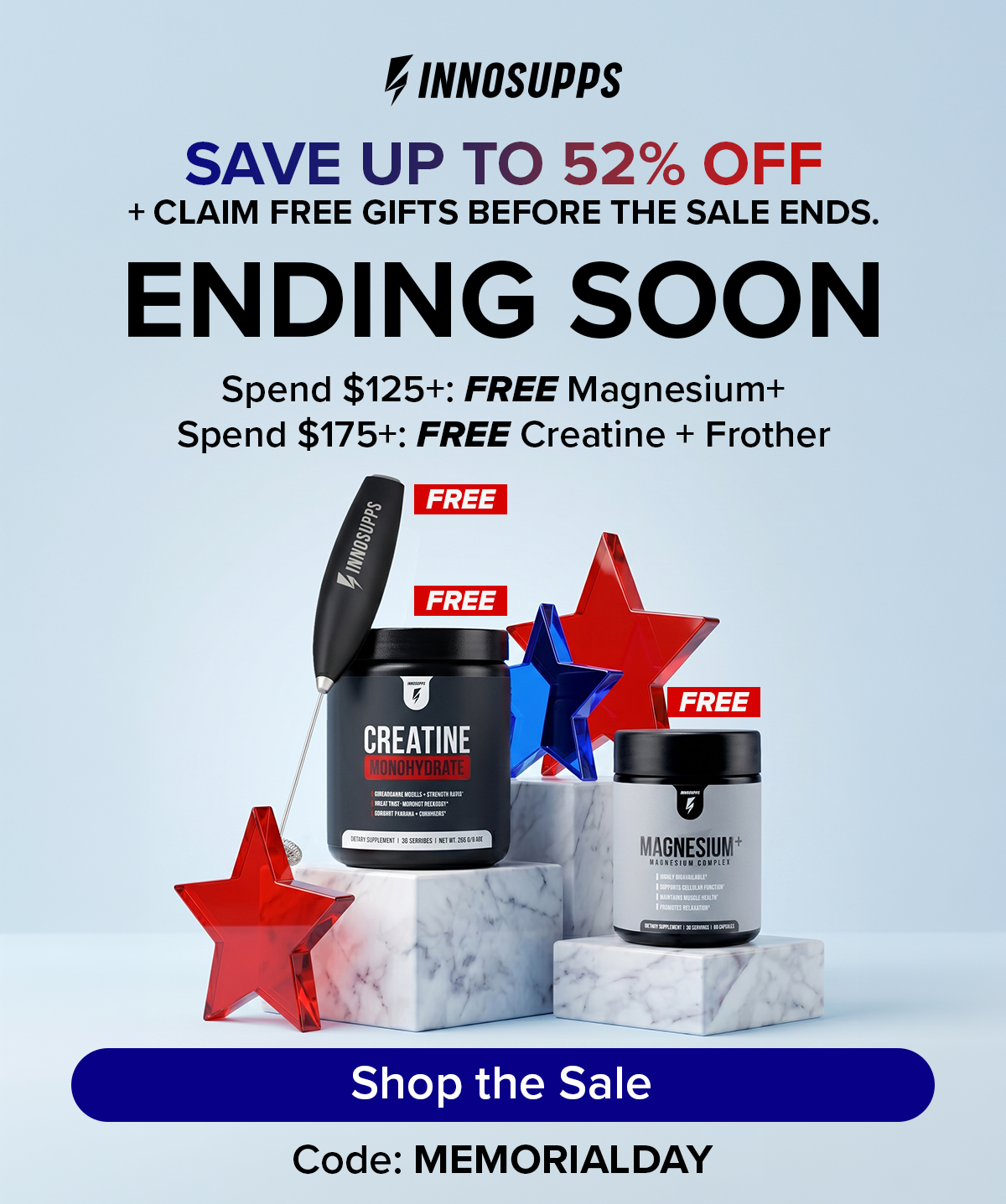 SUMMER SAVINGS Memorial Day Sale Sitewide Savings Up to 52% OFF CODE: MEMORIALDAY