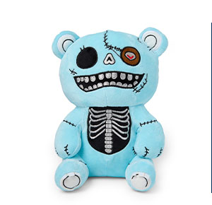 Blue Skeletal Bear Plush Toy