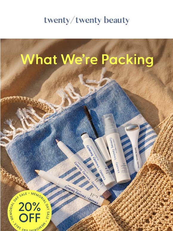 What we're packing, 20% off 🧳