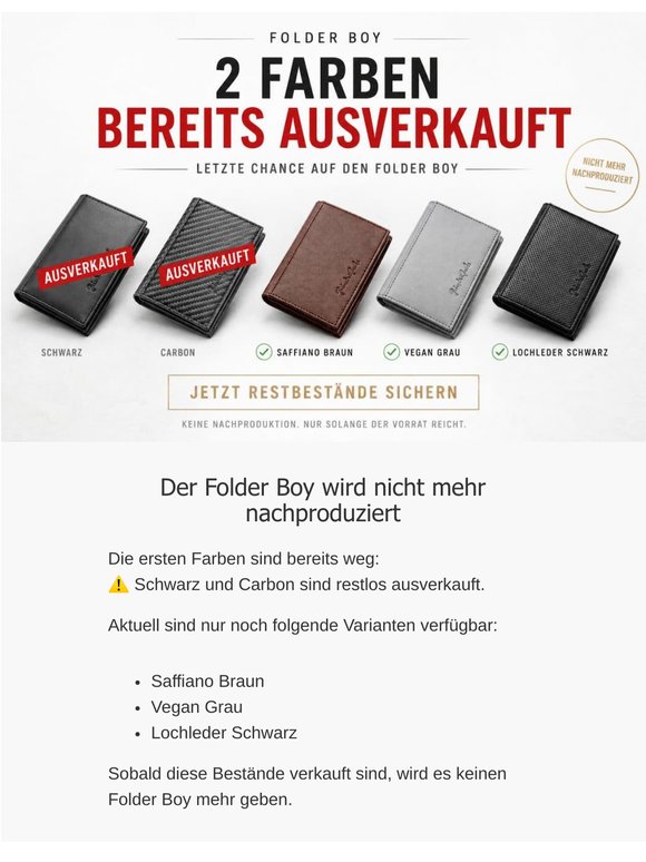 Letzte Chance auf einen Folder Boy