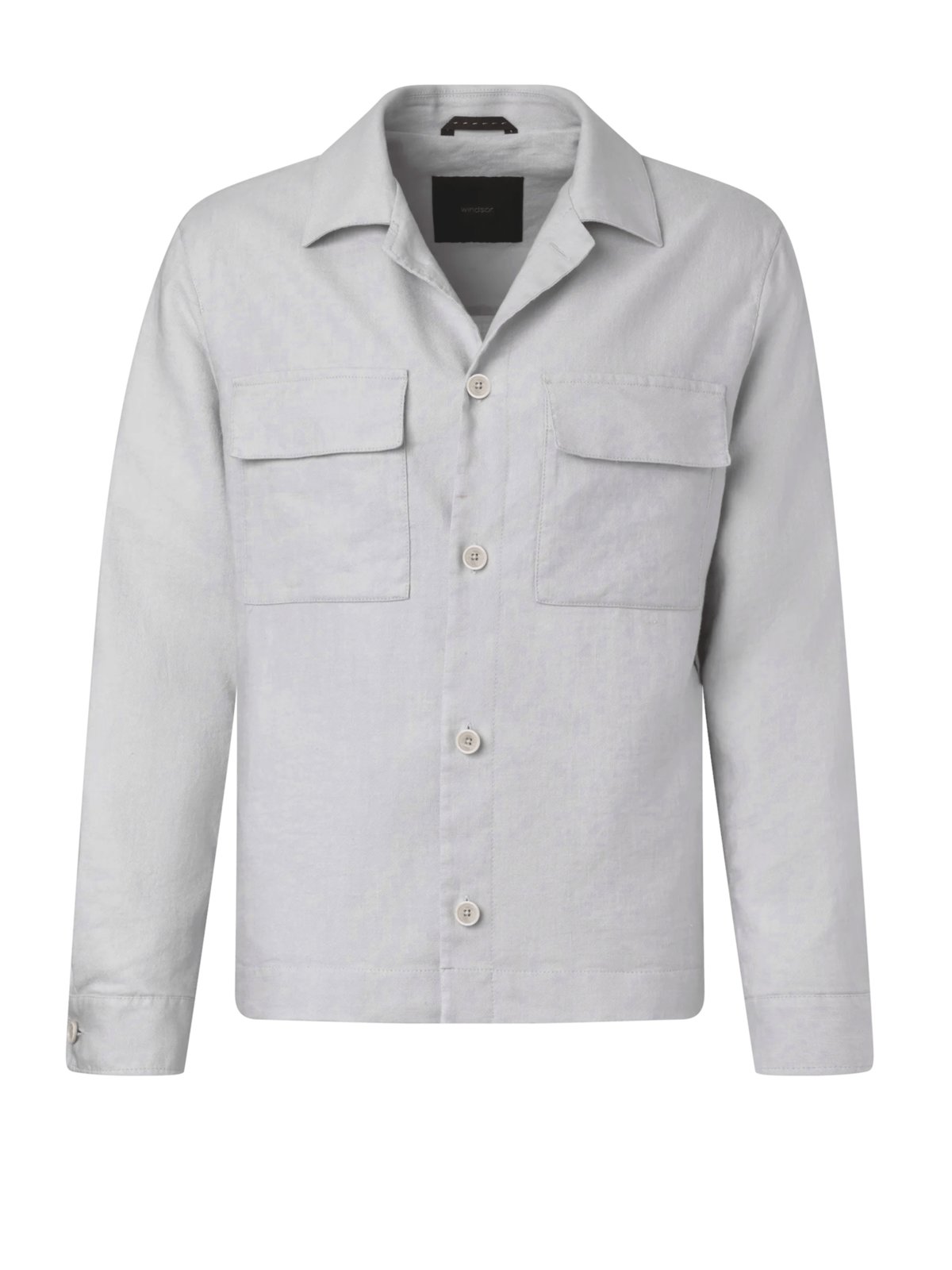 Leinen-Overshirt Lavoro mit aufgesetzten Brusttaschen