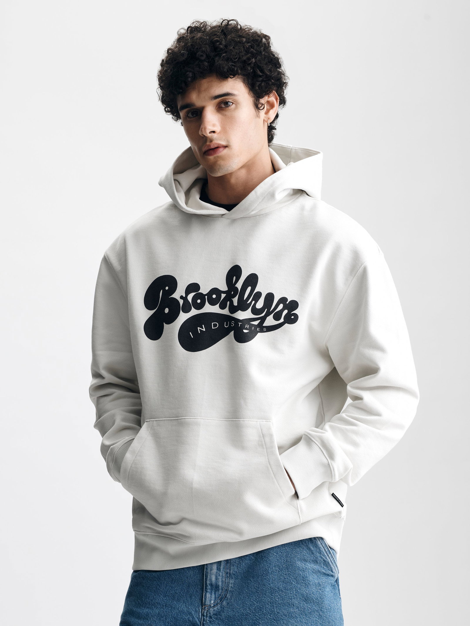 Image of Men's Brooklyn Industries Hoodie in White Onyx